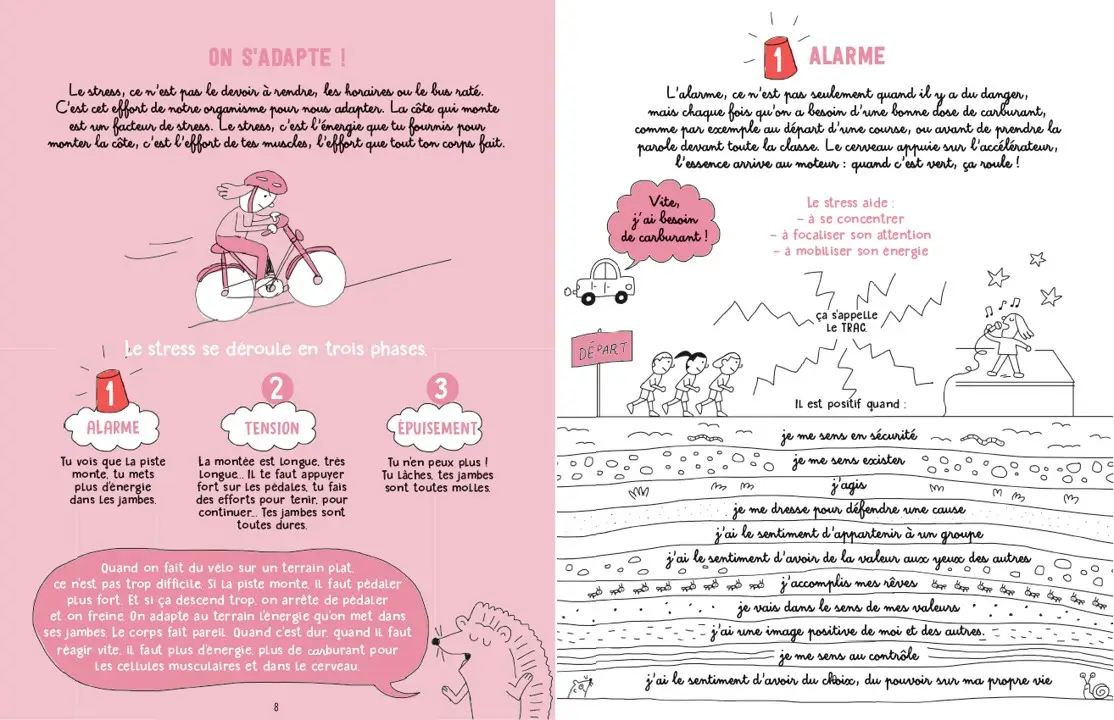 Quand mon coeur bat trop fort - Comprendre, apprivoiser et apaiser le stress - C'est ma vie - Dès 6 ans - Livre documentaire - 9782095042912 - page interieure 2