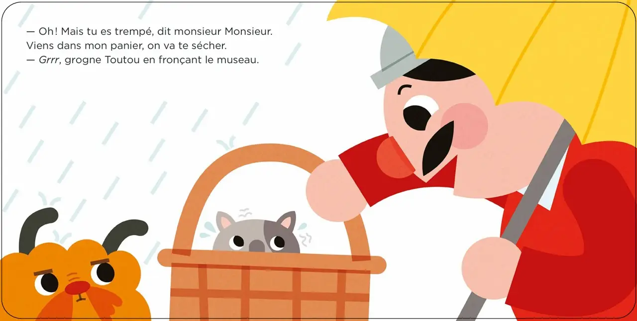 Le chat de monsieur Monsieur - Un univers tendre et drôle - Dès 2 ans - Album(s) - 9782095043117 - page interieure 2