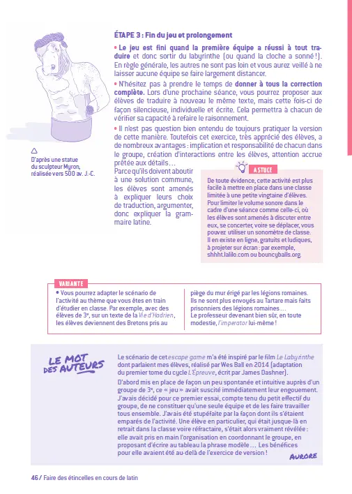 Mission Prof' Collège - Faire des étincelles en cours de latin - 32 activités clé en main  - Guide pédagogique - 9782095047801 - page intérieure 2
