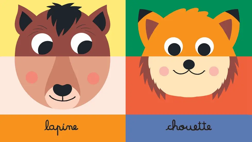 Forêt - Collection Minimix - Un livre à manipuler pour découvrir les animaux de la forêt - dès 1 an - Livre d'éveil - 9782095058494 - page interieure 2