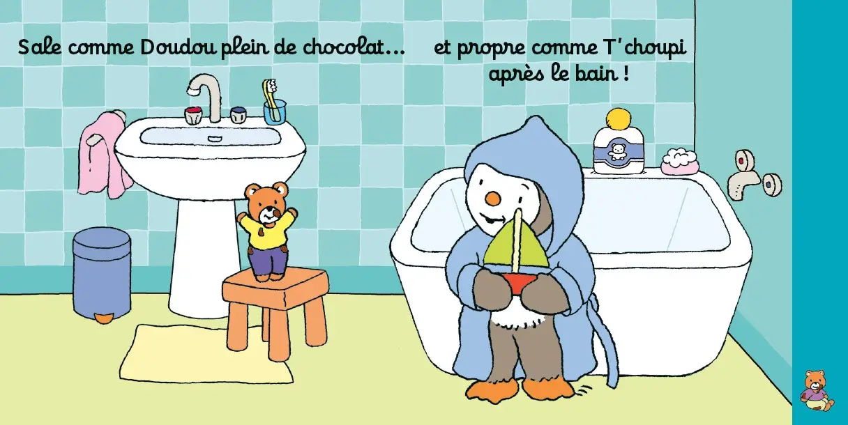 T'choupi- Les contraires - 6 scènes à explorer ! - Livre à onglets - Dès 10 mois - Livre d'éveil - 9782095058791 - page interieure 2