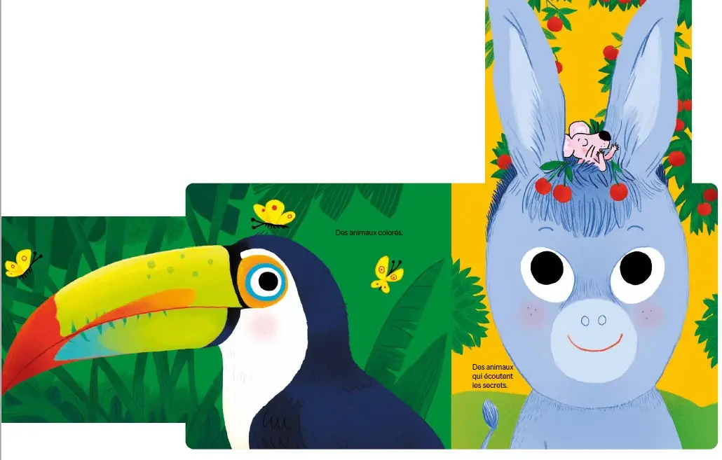 Super animaux - Pour découvrir les animaux avec des tirettes - Dès 12 mois - Livre d'éveil - 9782095059545 - page interieure 2