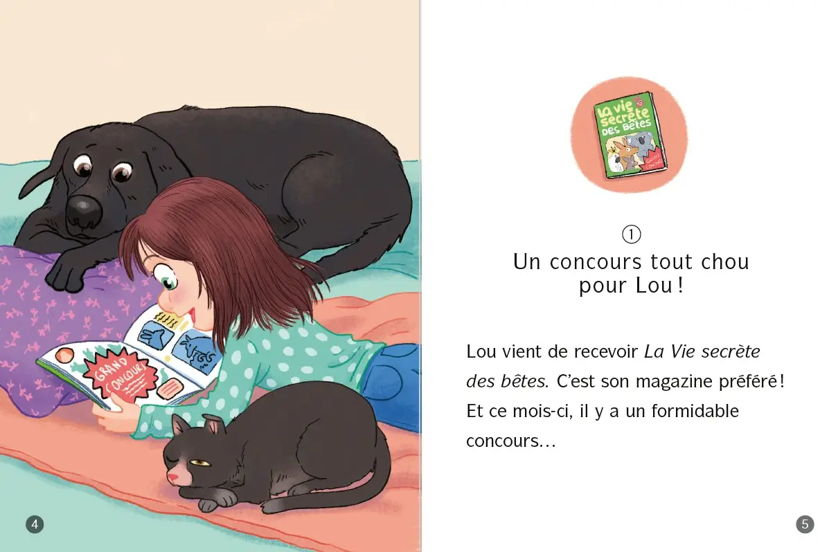 Les Animaux de Lou - Enquête en Australie - Lune Bleue - Dès 6 ans - Roman - 9782095060558 - page interieure 2