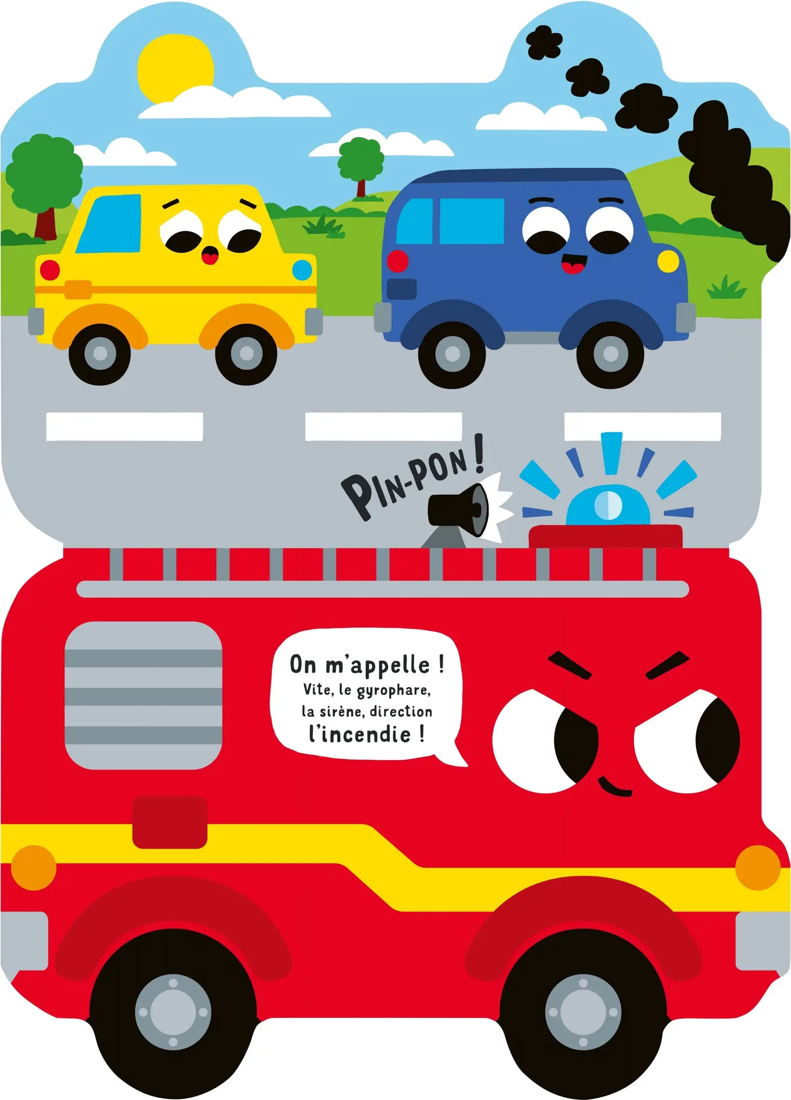 Super camion de pompiers ! - Un livre-forme qui t'emmène au coeur de l'action - Dès 18 mois - Livre d'éveil - 9782095064204 - page interieure 2