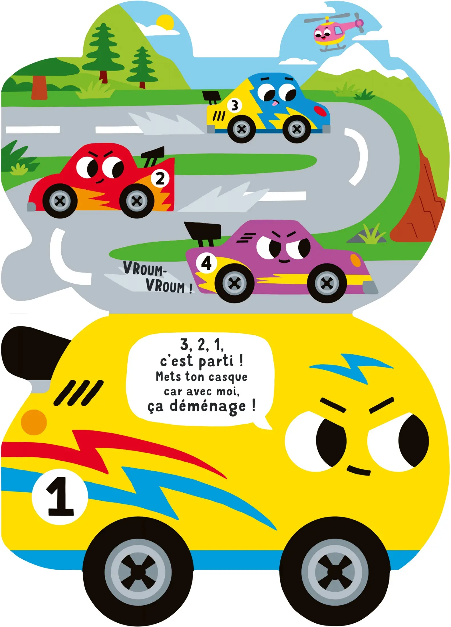 Super voiture de course ! - En route pour la compétition ! - Dès 18 mois - Livre d'éveil - 9782095064228 - page interieure 2
