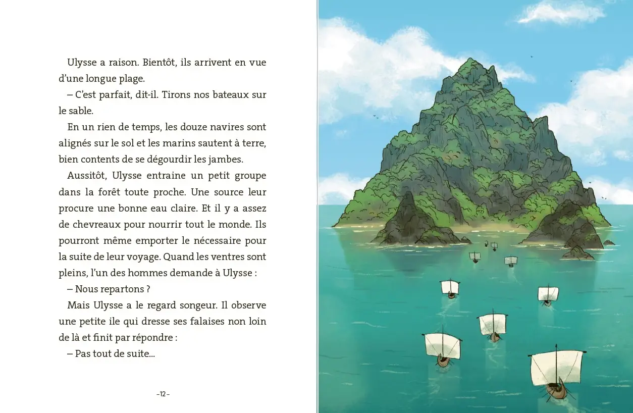 L'Odyssée - Le voyage d'Ulysse - Dès 7 ans - Roman - 9782095074951 - page interieure 2