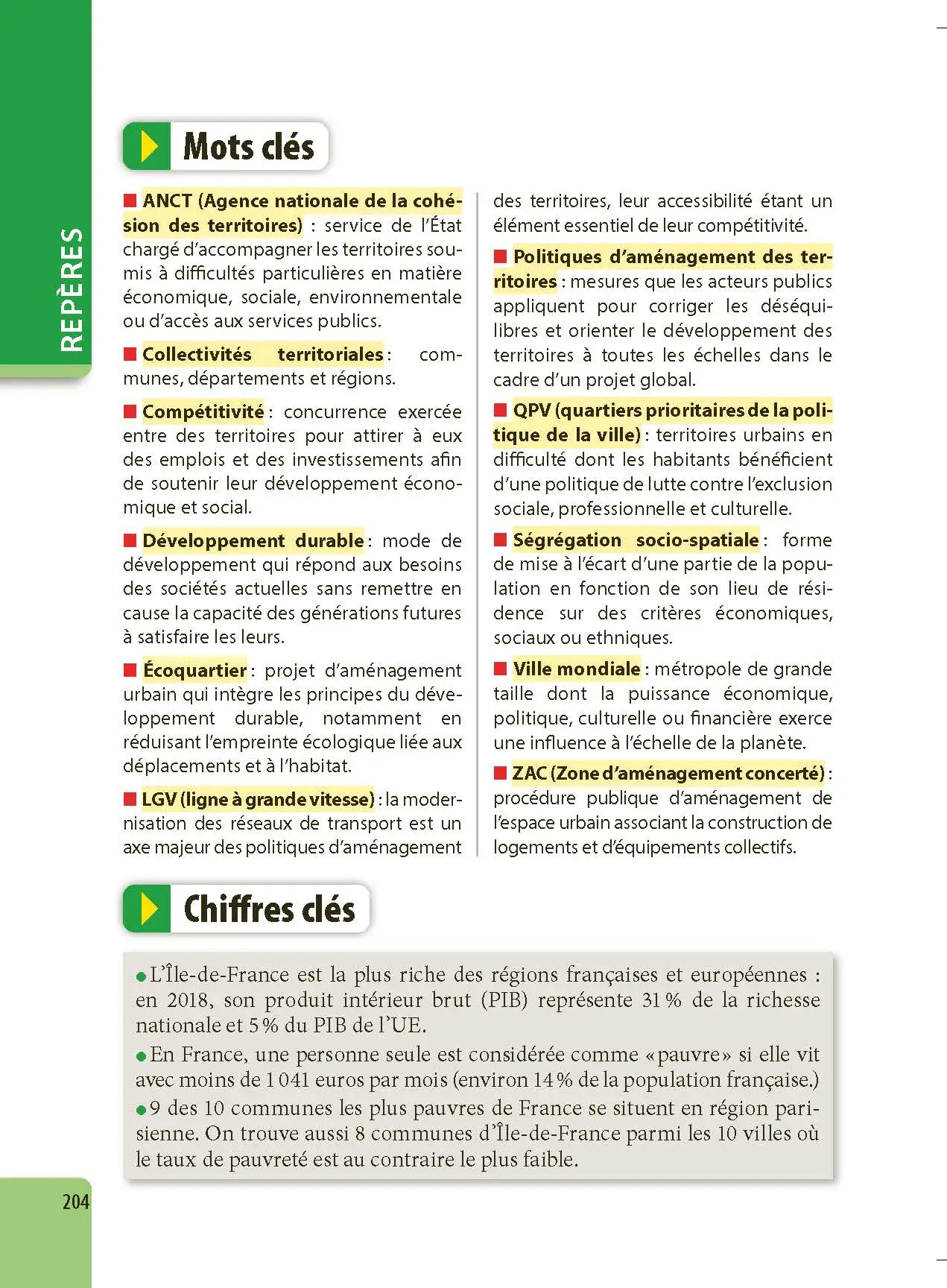 Histoire-Géographie / EMC (Enseignement moral et civique) 3e - ABC Excellence - Le Brevet brillamment - Cours, Méthode, Exercices - Brevet 2027 - Livre de cours, méthode et exercices - 9782091571348 - page intérieure 204