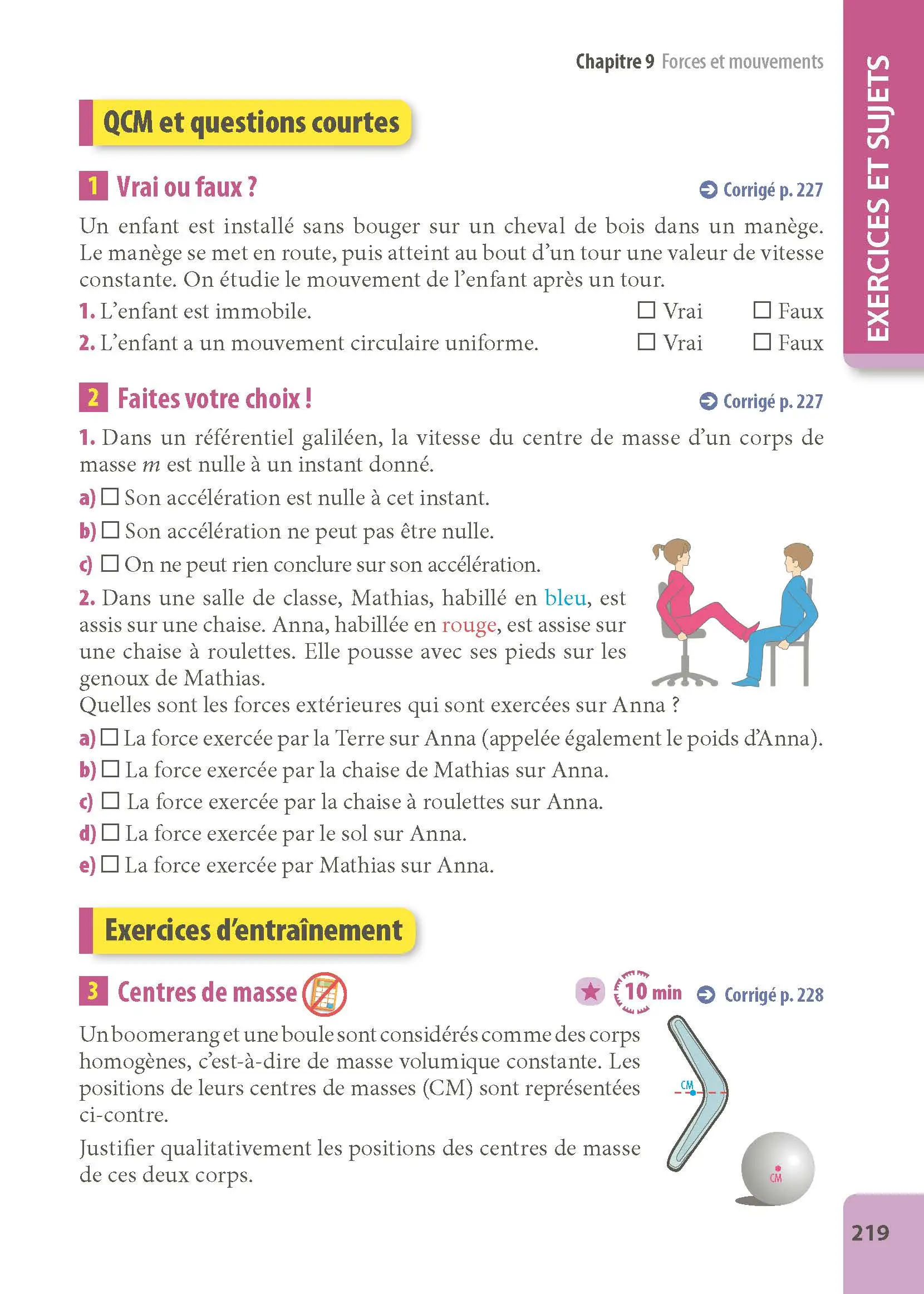 Physique-Chimie Terminale - Pour viser la prépa scientifique - ABC Excellence Ambition prépa - Bac 2027 - Enseignement de spécialité Tle - Cours, Approfondissement, Méthode, Exercices et Sujets - Livre de cours, méthode et exercices - 9782095045708 - page intérieure 219