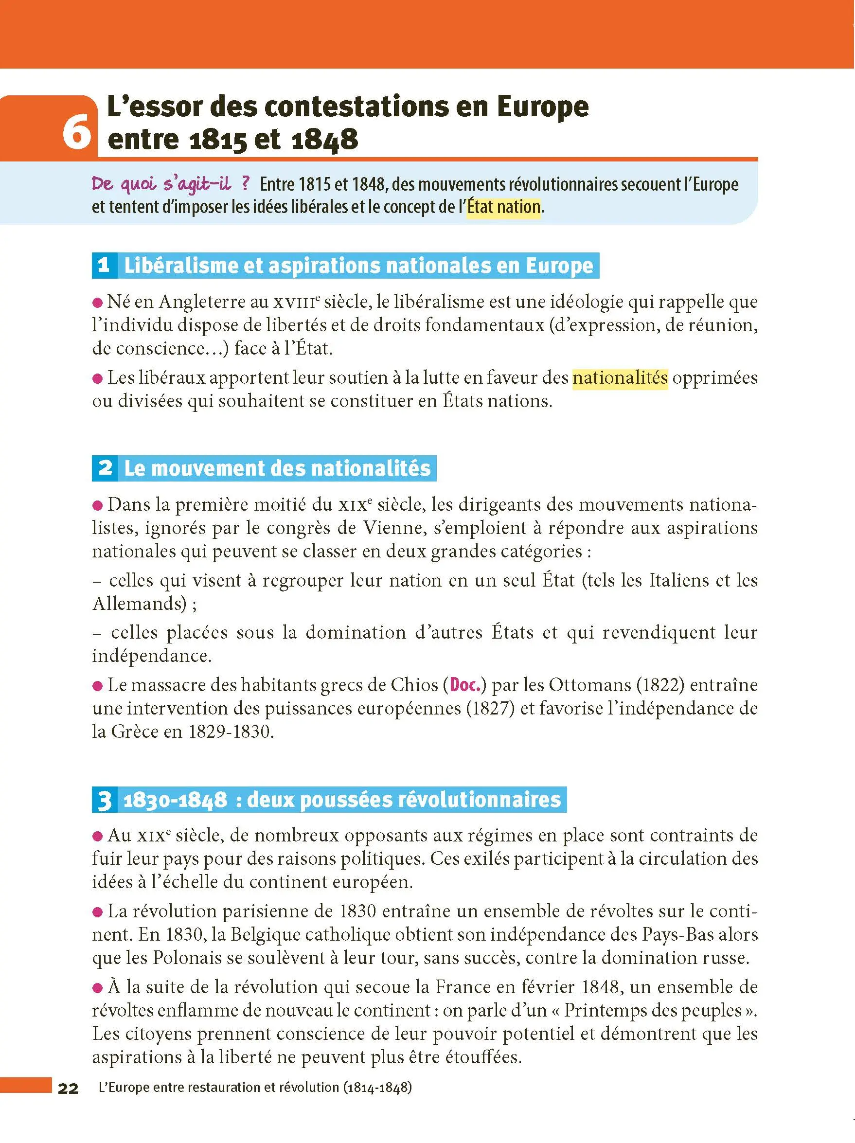 Histoire-Géographie 1re - ABC Réussite - Bac 2027 - Programme de première 2026-2027 - Enseignement commun - Cours, Méthode, Exercices et Corrigés guidés - EPUB - Livre de cours, méthode et exercices - 9782095014216 - page intérieure 22
