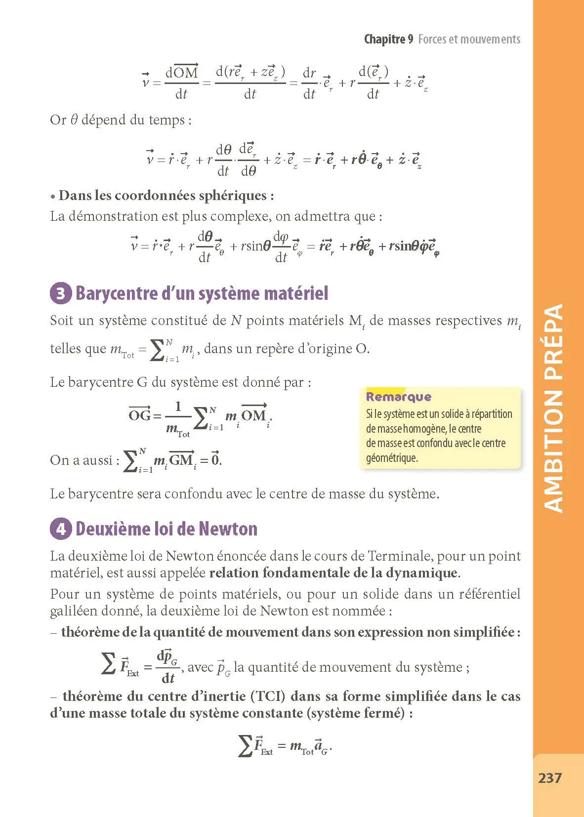 Physique-Chimie Terminale - Pour viser la prépa scientifique - ABC Excellence Ambition prépa - Bac 2027 - Enseignement de spécialité Tle - Cours, Approfondissement, Méthode, Exercices et Sujets - EPUB - Livre de cours, méthode et exercices - 9782095050337 - page intérieure 237