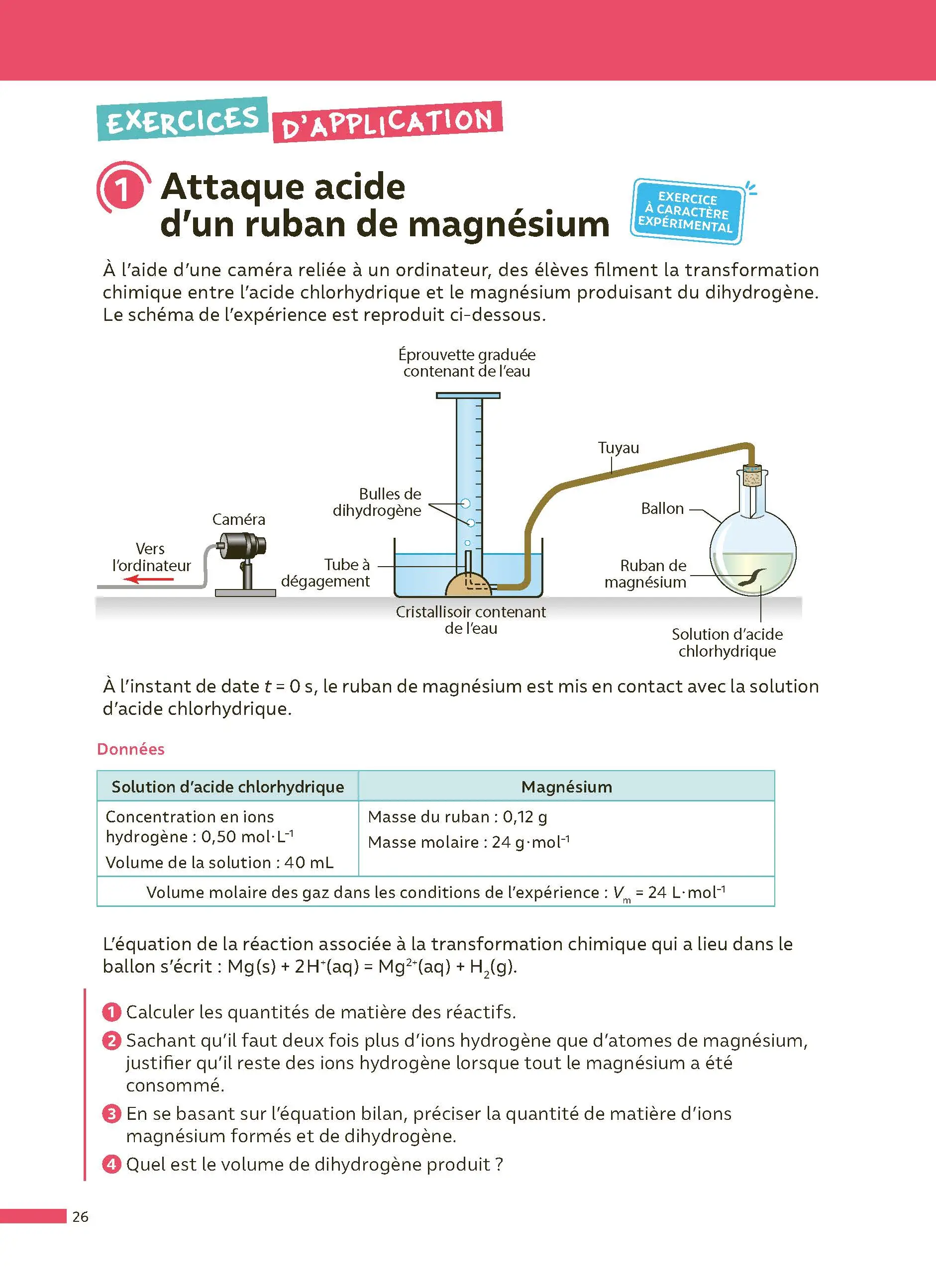 Physique-Chimie 1re - ABC Réussite - Bac 2027 - Programme de première 2026-2027 - Enseignement de spécialité - Cours, Méthode, Exercices et Corrigés guidés - Livre de cours, méthode et exercices - 9782091571188 - page intérieure 26