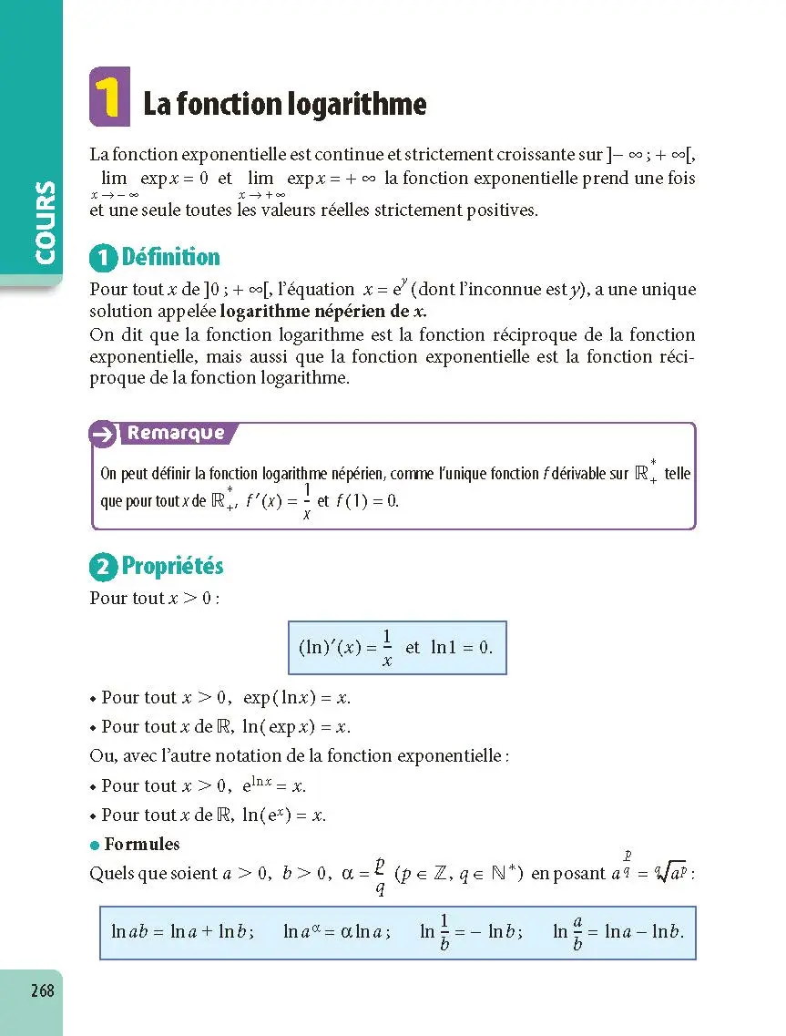 Maths & Maths expertes Terminale - ABC Excellence - Bac 2027 - Enseignement de spécialité Tle - Cours complets, Notions-clés et vidéos, Points méthode, Exercices et corrigés détaillés - Livre de cours, méthode et exercices - 9782091571379 -  [page intérieure 268]