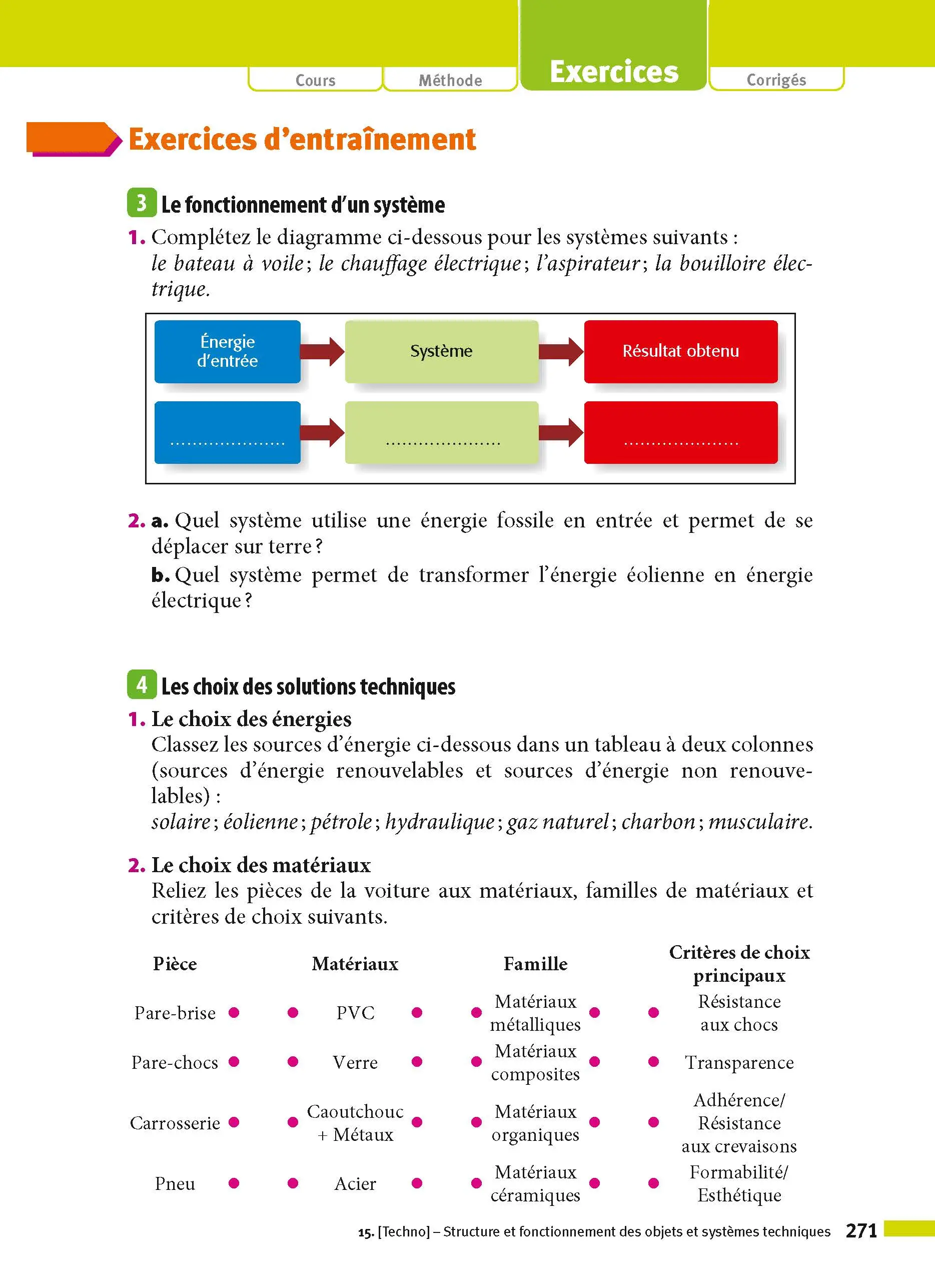 Physique-Chimie - SVT (Sciences de la vie et de la Terre) - Techno 3e - ABC Réussite - Le Brevet efficace - Cours, Méthode, Exercices - Brevet 2027 - Livre de cours, méthode et exercices - 9782091571065 - page intérieure 271