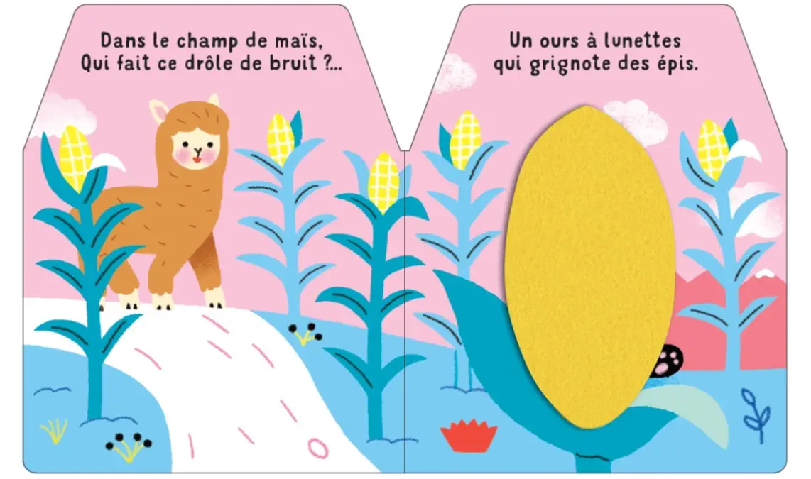 Cache-cache petit lama - Livre matière - éveil -  Dès 6 mois - Livre d'éveil - 9782092596463 - page intérieure 3