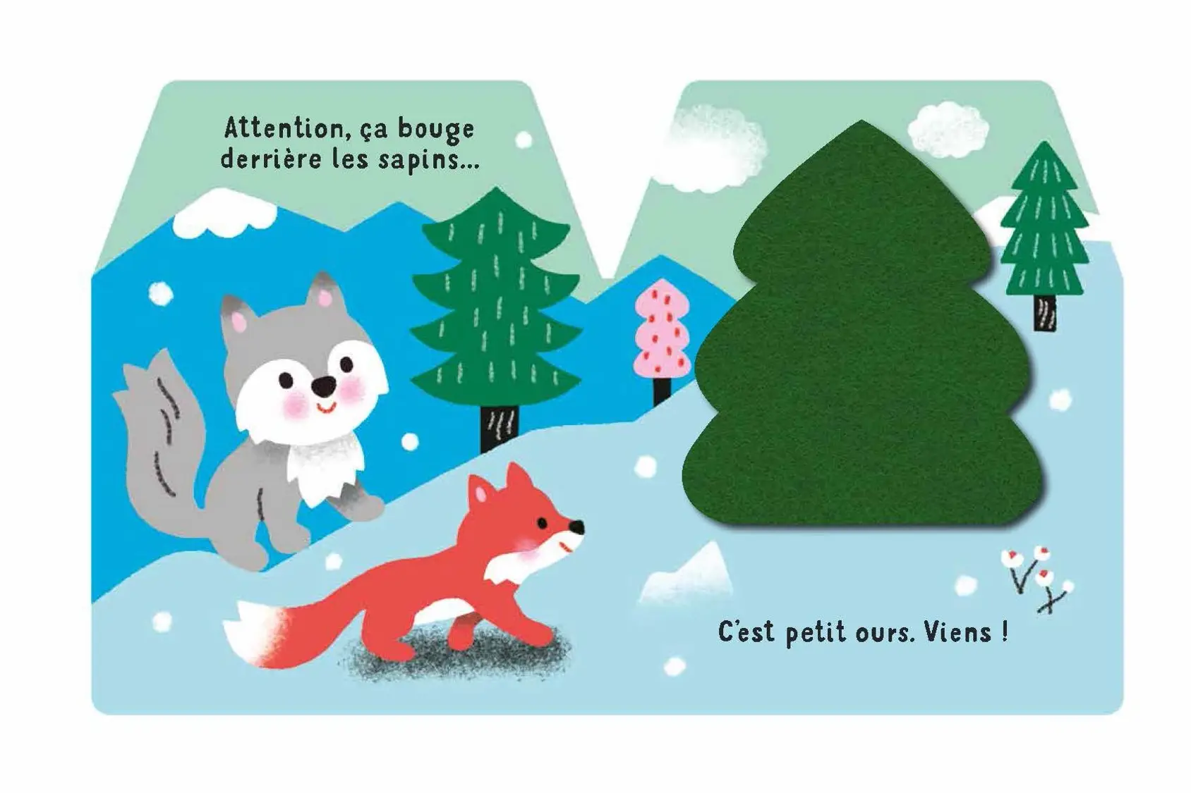 Cache-cache petit loup - Livre d'éveil -  Dès 6 mois - Livre d'éveil - 9782095013301 - page-interieure 3