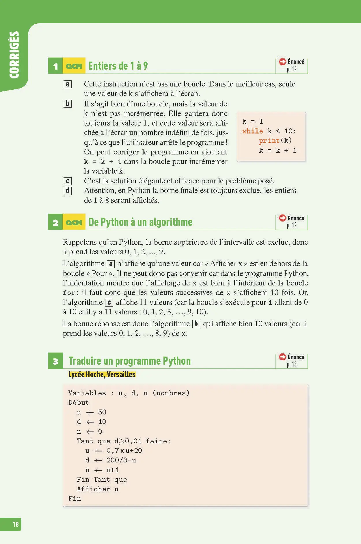 Maths Seconde - Interros des lycées 2de - Programme 2026-2027 - Les vrais exos du BAC - + de 100 exercices avec corrigés détaillés - Cahier d'exercices - 9782095038618 - Page intérieure 3