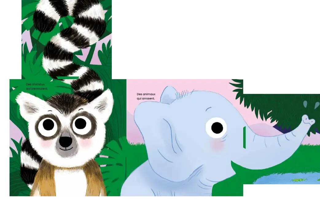 Super animaux - Pour découvrir les animaux avec des tirettes - Dès 12 mois - Livre d'éveil - 9782095059545 - page interieure 3
