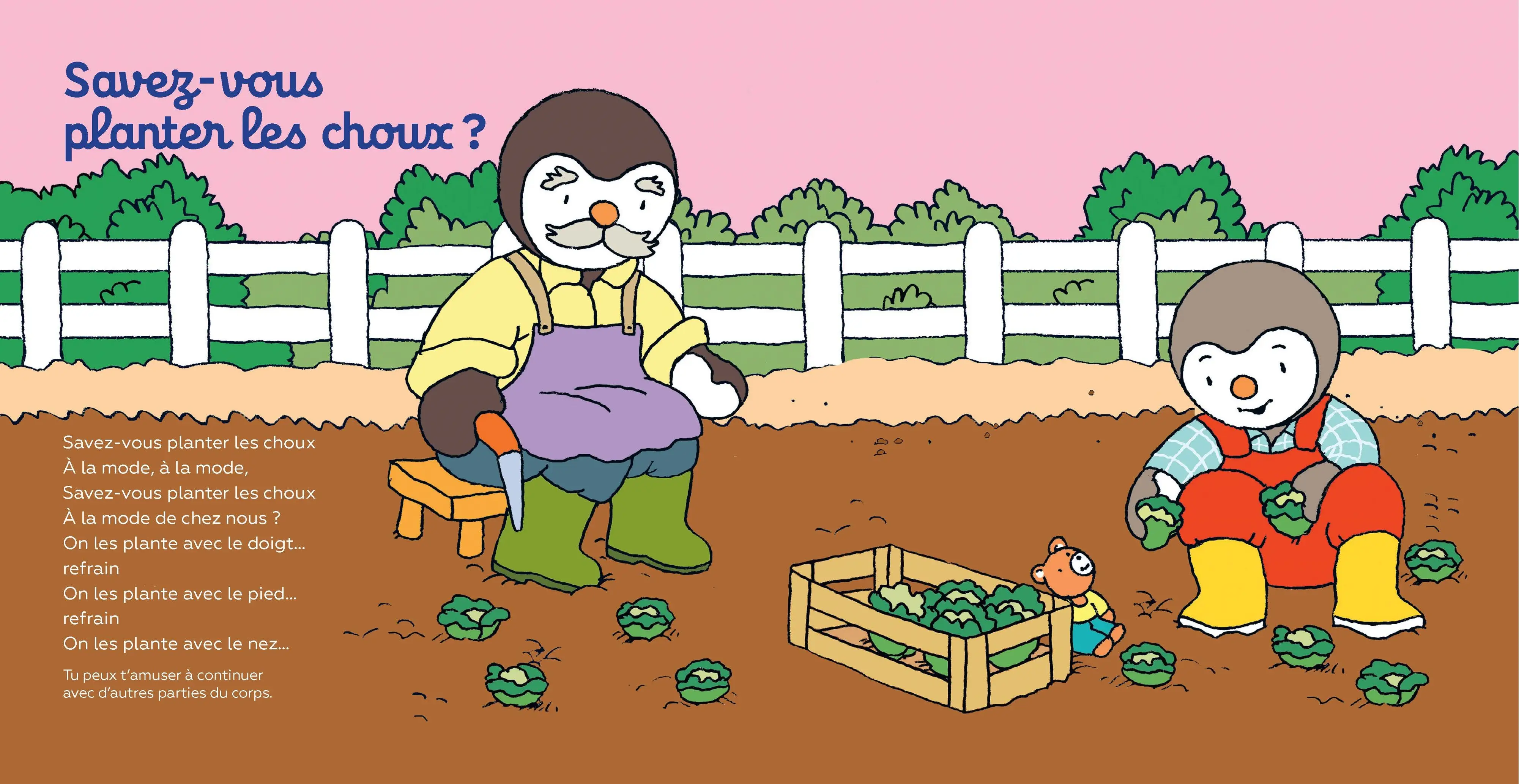 T'choupi - Mes premières comptines - 6 comptines à chanter avec T'choupi - Livre sonore, dès 2 ans - Cahier d'activités - 9782095060374 - page interieure 3