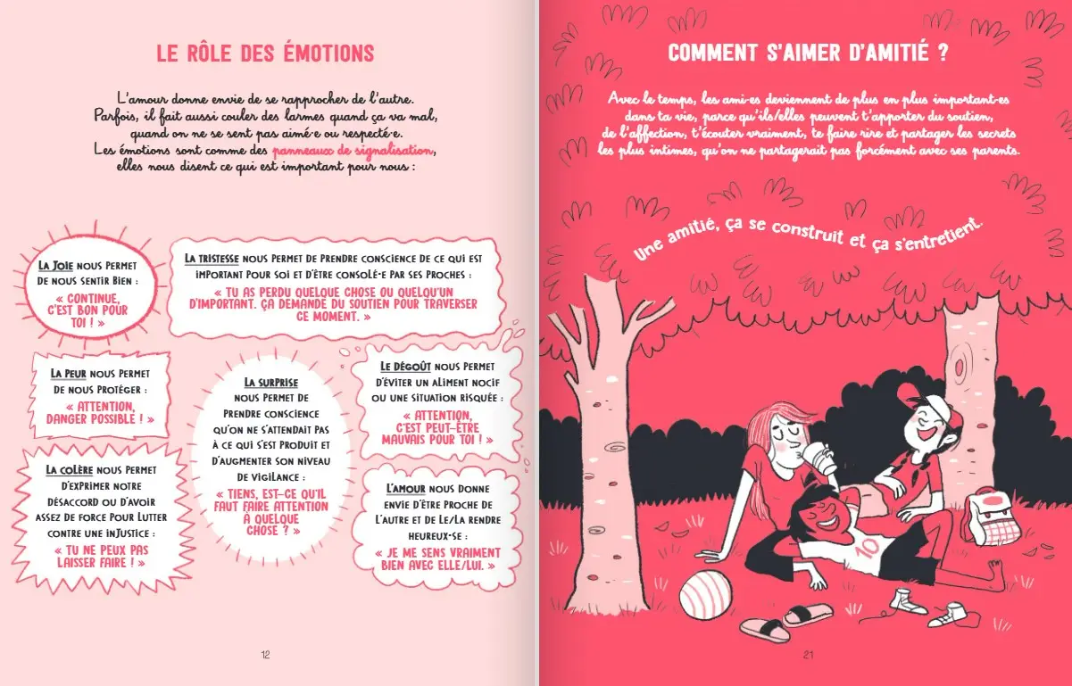 Premières amitiés, Premiers amours - Comment marche le coeur des 9-12 ans - Livre documentaire - 9782095060503 - page interieure 3