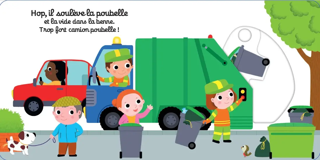Kididoc - Coucou, camion poubelle ! - Dès 12 mois - Livre documentaire - 9782095060657 - page interieure 3