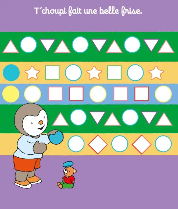 T'choupi - Mes gommettes de l'école  - Plus de 150 gommettes repositionnables à utiliser - dès 2 ans - Livre d'éveil - 9782095063085 - page interieure 3