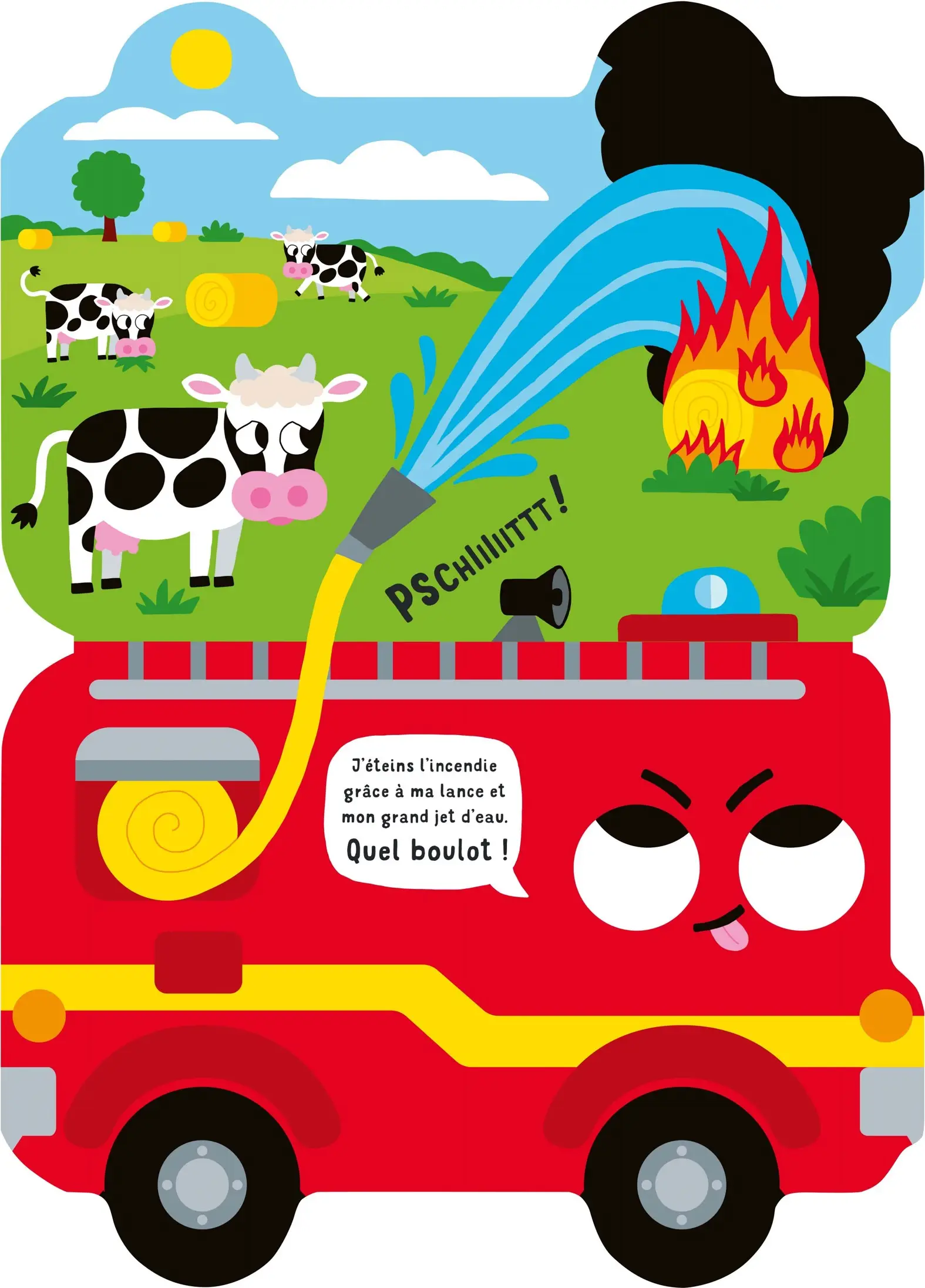 Super camion de pompiers ! - Un livre-forme qui t'emmène au coeur de l'action - Dès 18 mois - Livre d'éveil - 9782095064204 - page interieure 3