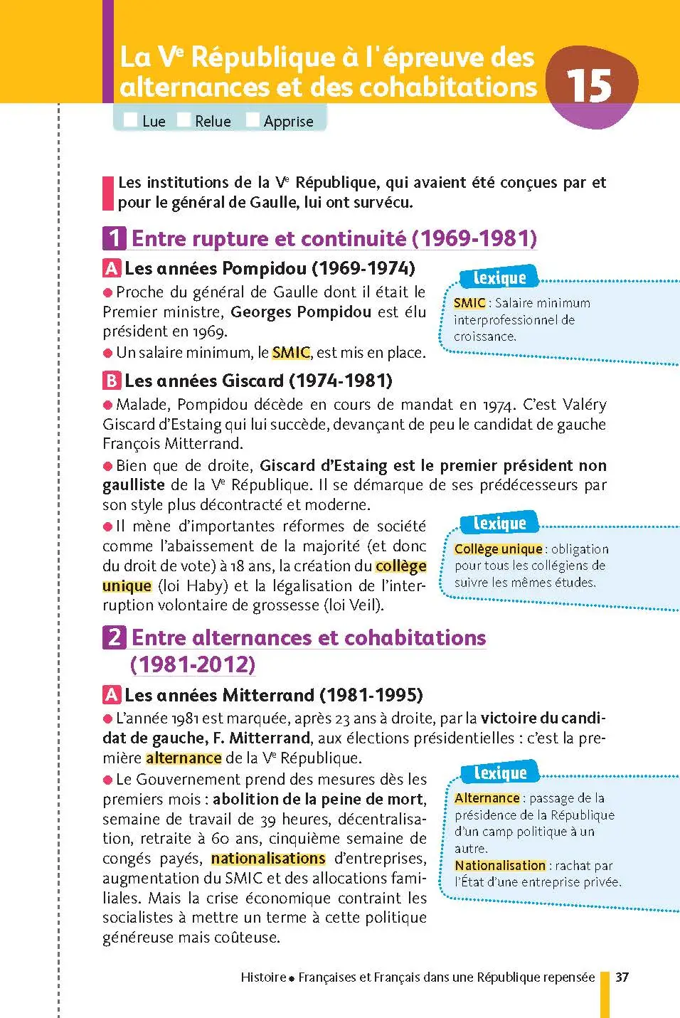 Histoire-Géographie - EMC (Enseignement moral et civique) 3e - Mes fiches pour le Brevet - Brevet 2027 - Fiches - 9782091503028 - page intérieure 37