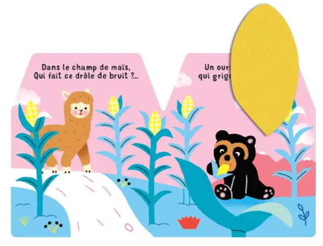 Cache-cache petit lama - Livre matière - éveil -  Dès 6 mois - Livre d'éveil - 9782092596463 - page intérieure 4