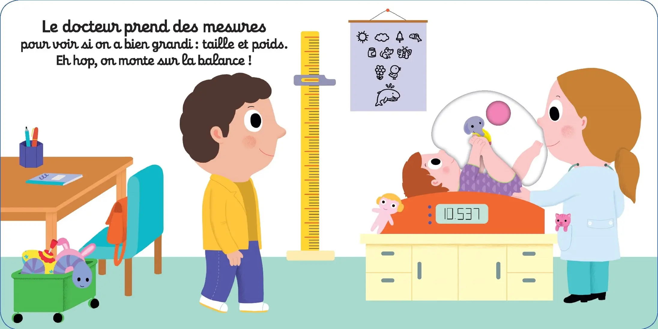  Bonjour docteur ! - histoire animée - Kididoc dès 1 an  - Livre documentaire - 9782092596494 - page intérieure 4