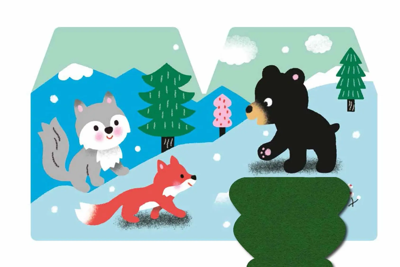 Cache-cache petit loup - Livre d'éveil -  Dès 6 mois - Livre d'éveil - 9782095013301 - page-interieure 4