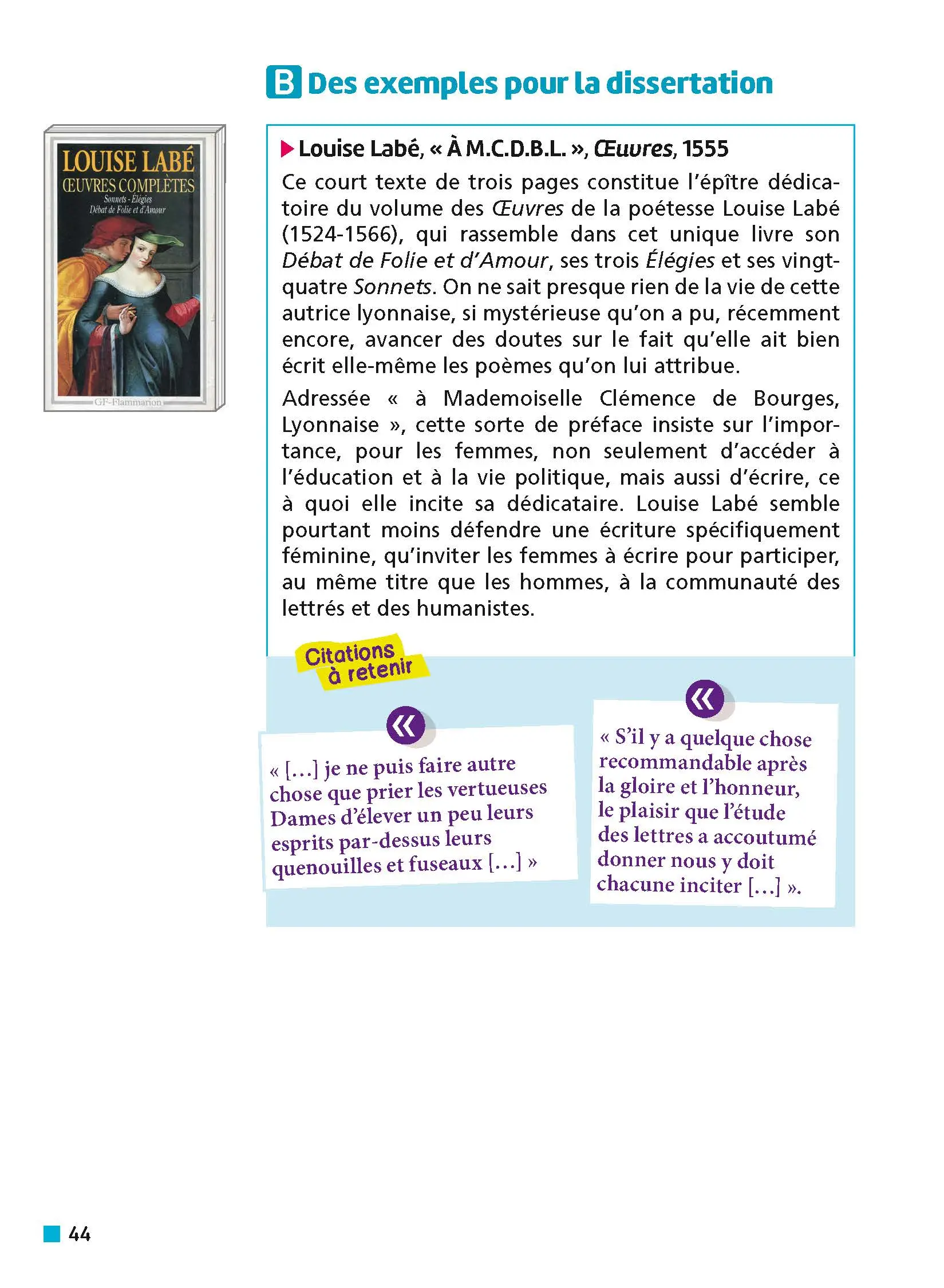 Analyse et étude de l'oeuvre La Déclaration des droits de la femme et de la citoyenne de Olympe de Gouges - BAC Français 1re 2025 - Parcours associé Ecrire et combattre pour l'égalité -  - 9782091321172 - Page intérieure 44