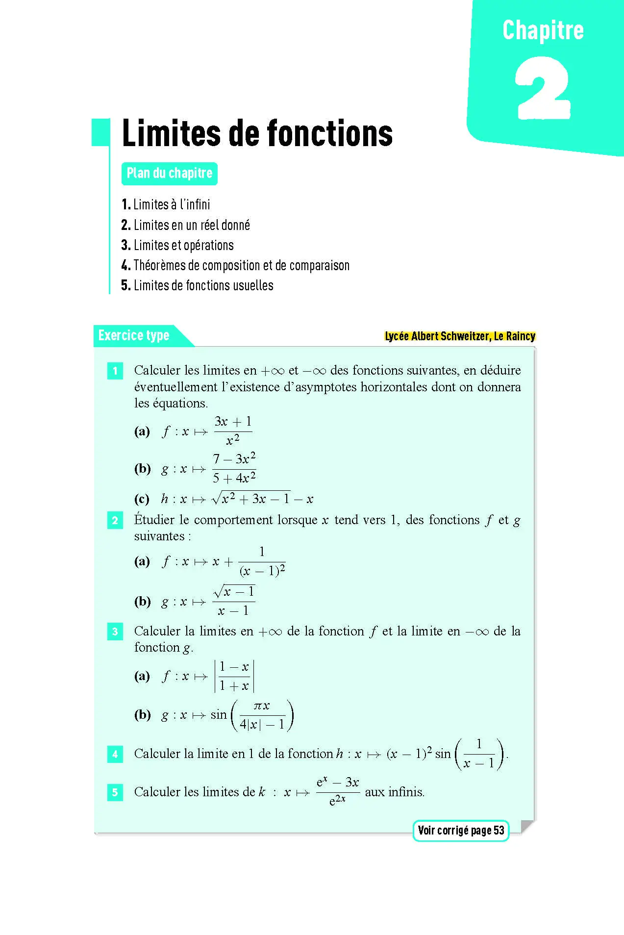 Maths Terminale - Interros des lycées Tle - Les vrais exos du BAC - + de 100 exercices avec corrigés détaillés - BAC 2027 - Cahier d'exercices - 9782095023355 - page intérieure 47