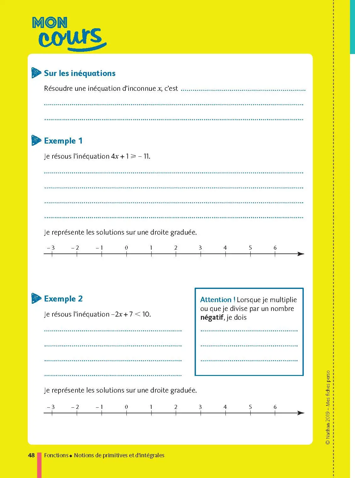 Maths 3e - Mes fiches perso Brevet - Révisions Brevet 2026 - Fiches - 9782091573748 - page intérieure 48