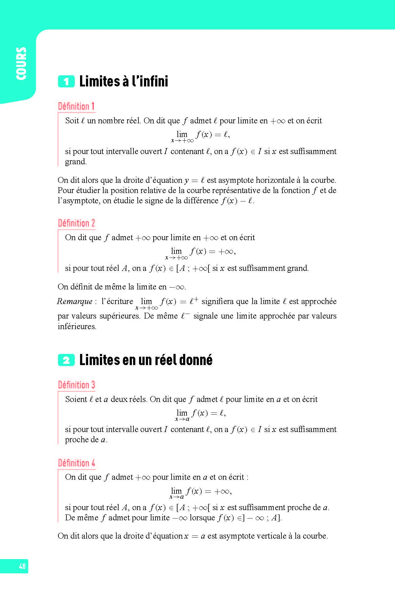 Maths Terminale - Interros des lycées Tle - Les vrais exos du BAC - + de 100 exercices avec corrigés détaillés - BAC 2027 - Cahier d'exercices - 9782095023355 - page intérieure 48