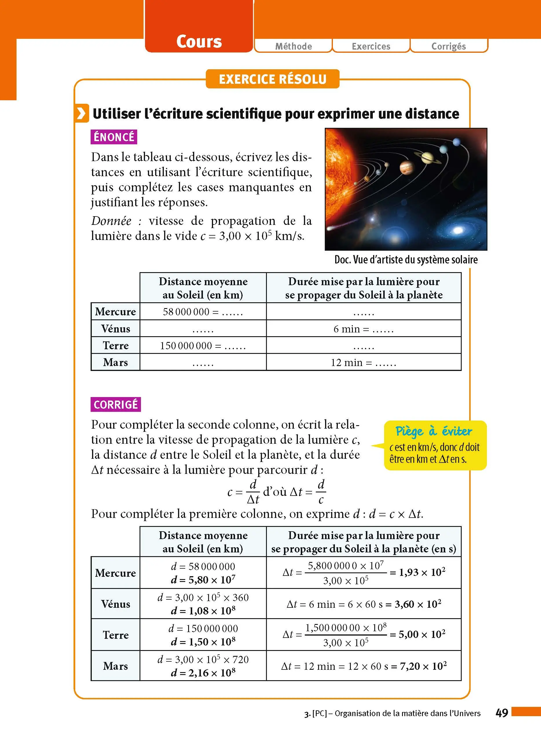 Physique-Chimie - SVT (Sciences de la vie et de la Terre) - Techno 3e - ABC Réussite - Le Brevet efficace - Cours, Méthode, Exercices - Brevet 2027 - Livre de cours, méthode et exercices - 9782091571065 - page intérieure 49