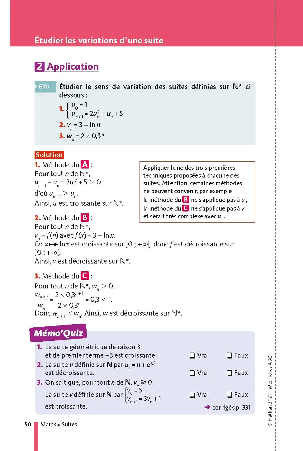 Mes spécialités Mathématiques / Physique-Chimie Terminale - Ma Compil fiches BAC Term - Bac 2027 - Fiches - 9782091575810 - page intérieure 50