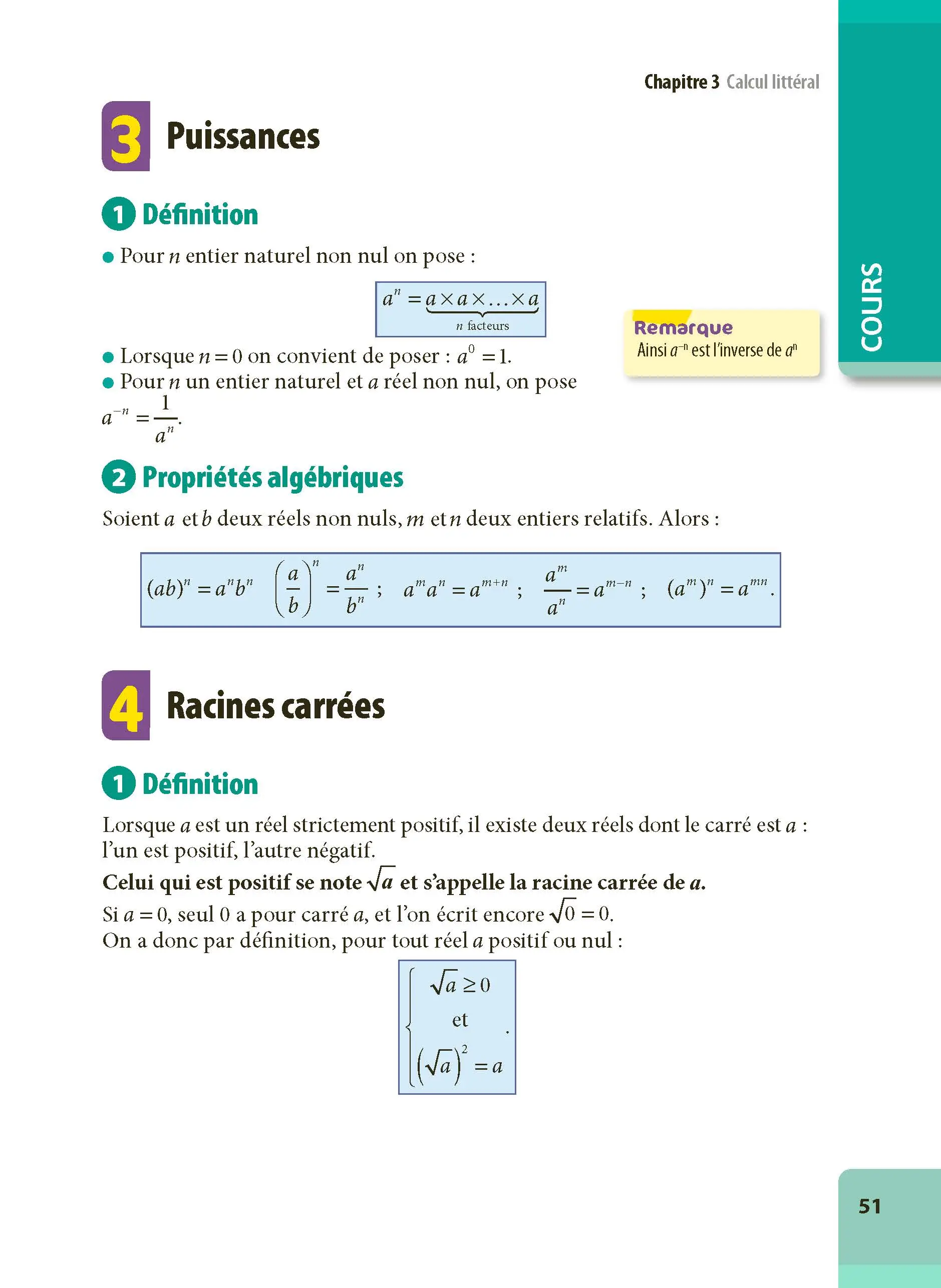 Maths 2de - ABC Excellence - Programme de seconde 2026-2027 - Cours complets, Notions-clés et vidéos, Points méthode, Exercices et corrigés détaillés - Livre de cours, méthode et exercices - 9782091571355 -  [page intérieure 51]