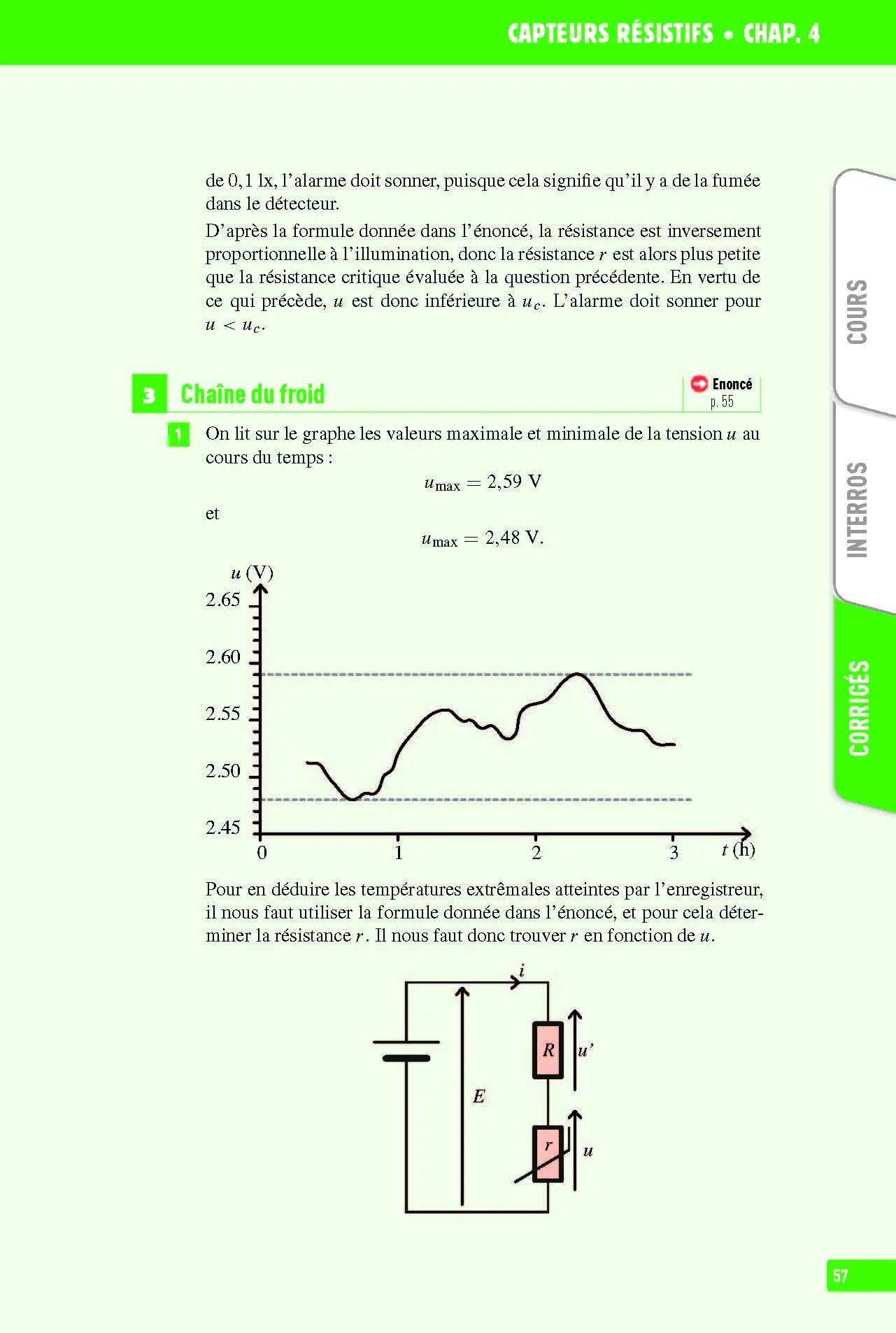 Physique-Chimie Seconde - Interros des lycées 2de - Programme 2026-2027 - Les vrais exos du BAC - + de 100 exercices avec corrigés détaillés - Cahier d'exercices - 9782095023386 - page intérieure 57