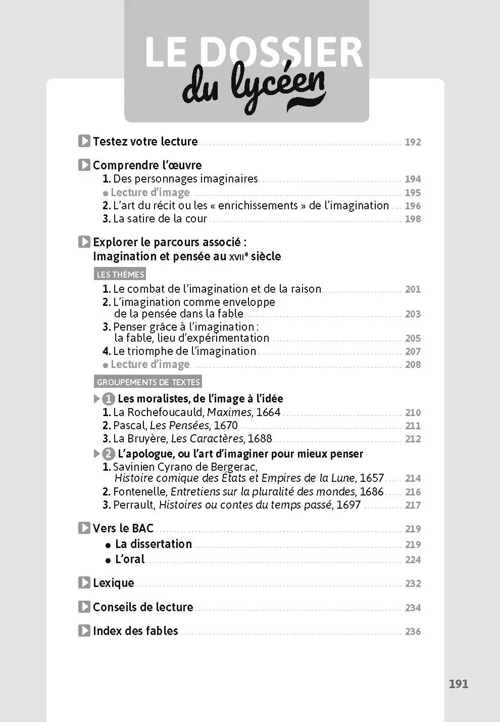Fables, livres VII à XI de La Fontaine - BAC Français 1re - Parcours associé Imagination et pensée au XVIIe siècle - édition prescrite - Carrés Classiques Oeuvres Intégrales - EPUB  - Livre - 9782091320991 - Page intérieure 6/7