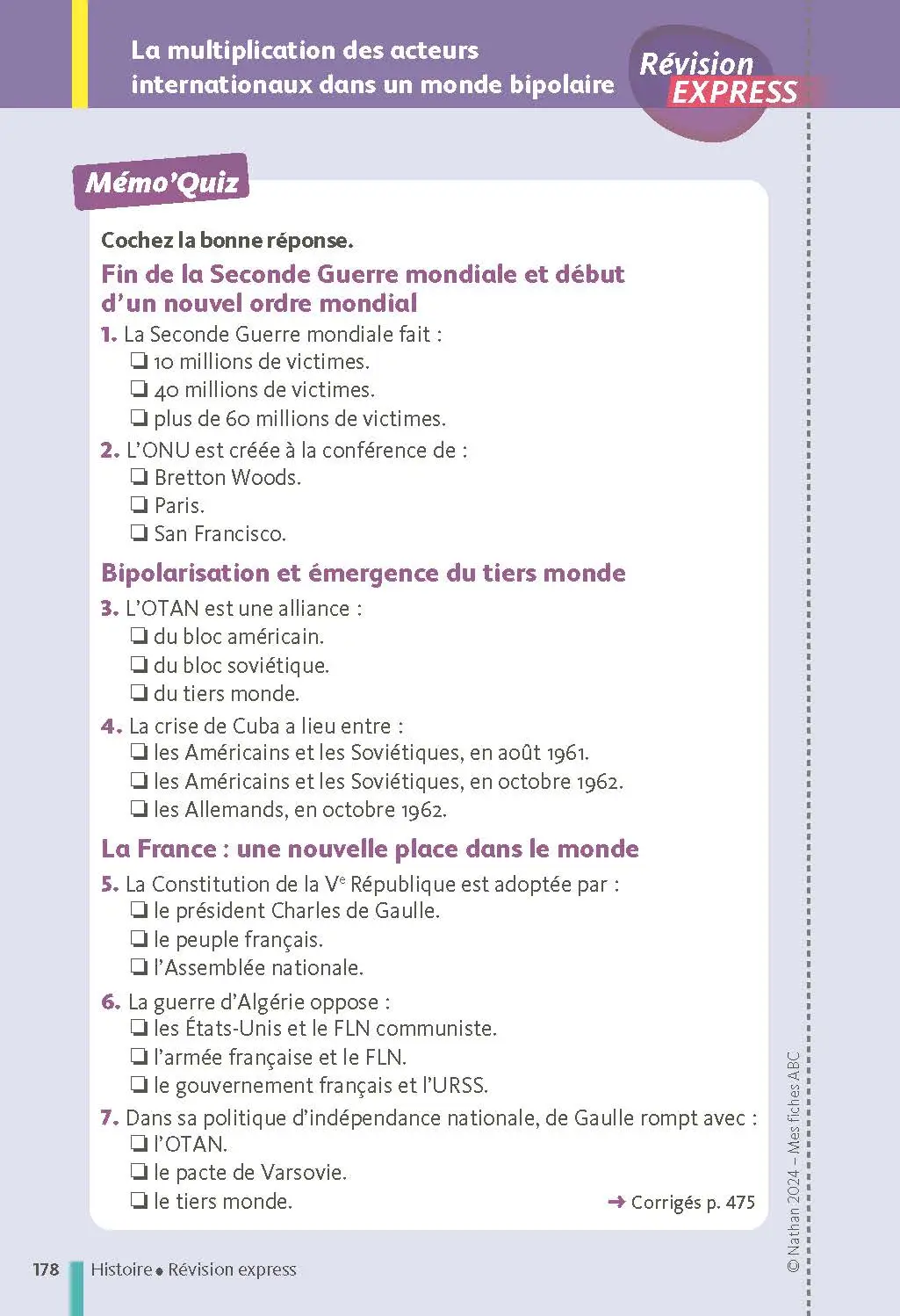 Toutes les matières du tronc commun Terminale - Ma Compil fiches BAC - Bac 2027 - Philosophie, Histoire-Géographie, Enseignement scientifique, Anglais, Espagnol, Allemand Term - Fiches - 9782095035631 - Page intérieure 6