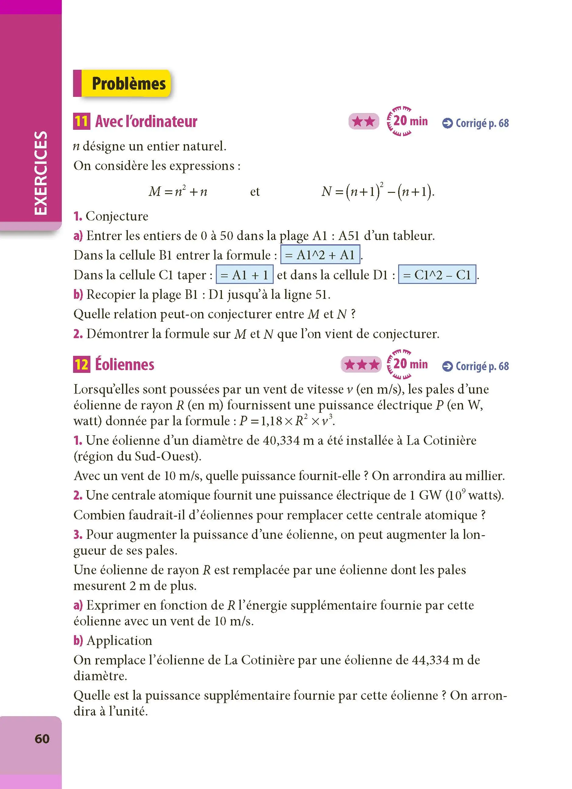 Maths 2de - ABC Excellence - Programme de seconde 2026-2027 - Cours complets, Notions-clés et vidéos, Points méthode, Exercices et corrigés détaillés - Livre de cours, méthode et exercices - 9782091571355 -  [page intérieure 60]