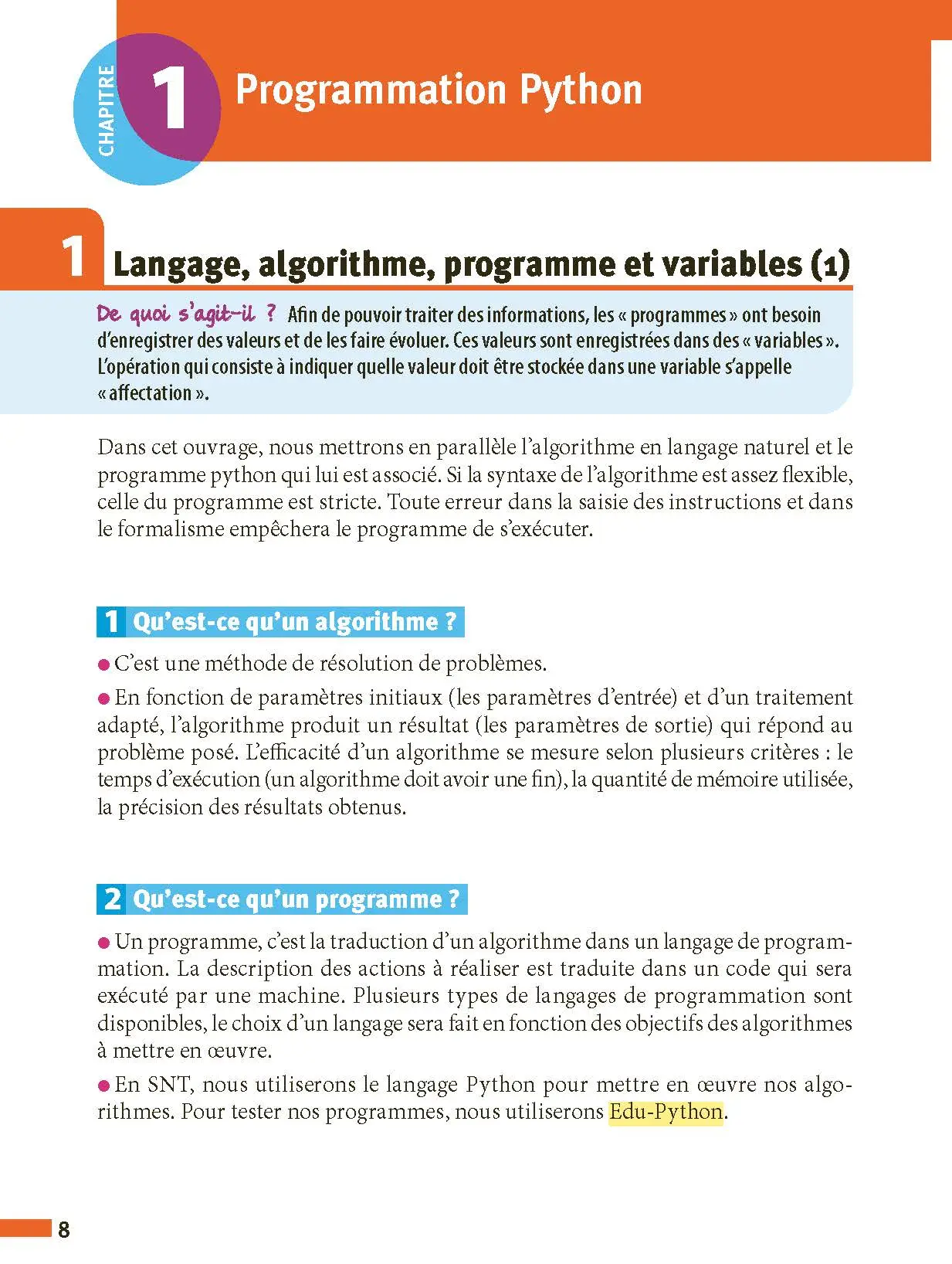 SNT 2de - ABC Réussite - Programme de seconde 2026-2027 - Cours, Méthode, Exercices - Livre de cours, méthode et exercices - 9782091571157 -  [page intérieure 8]