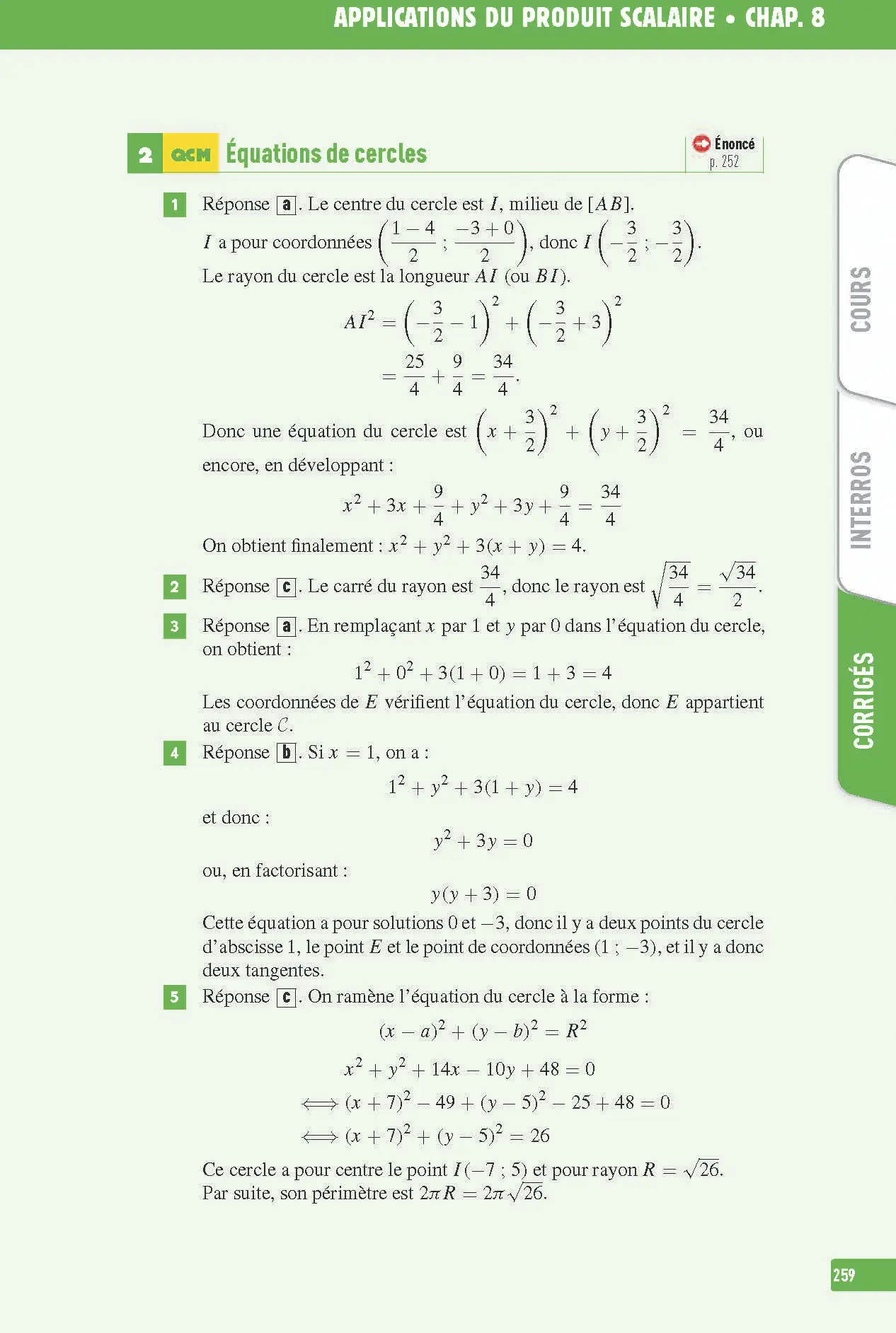 Maths Première - Interros des lycées 1re - Les vrais exos du BAC - + de 100 exercices avec corrigés détaillés - Bac 2027 - Cahier d'exercices - 9782095038625 - Page intérieure 8