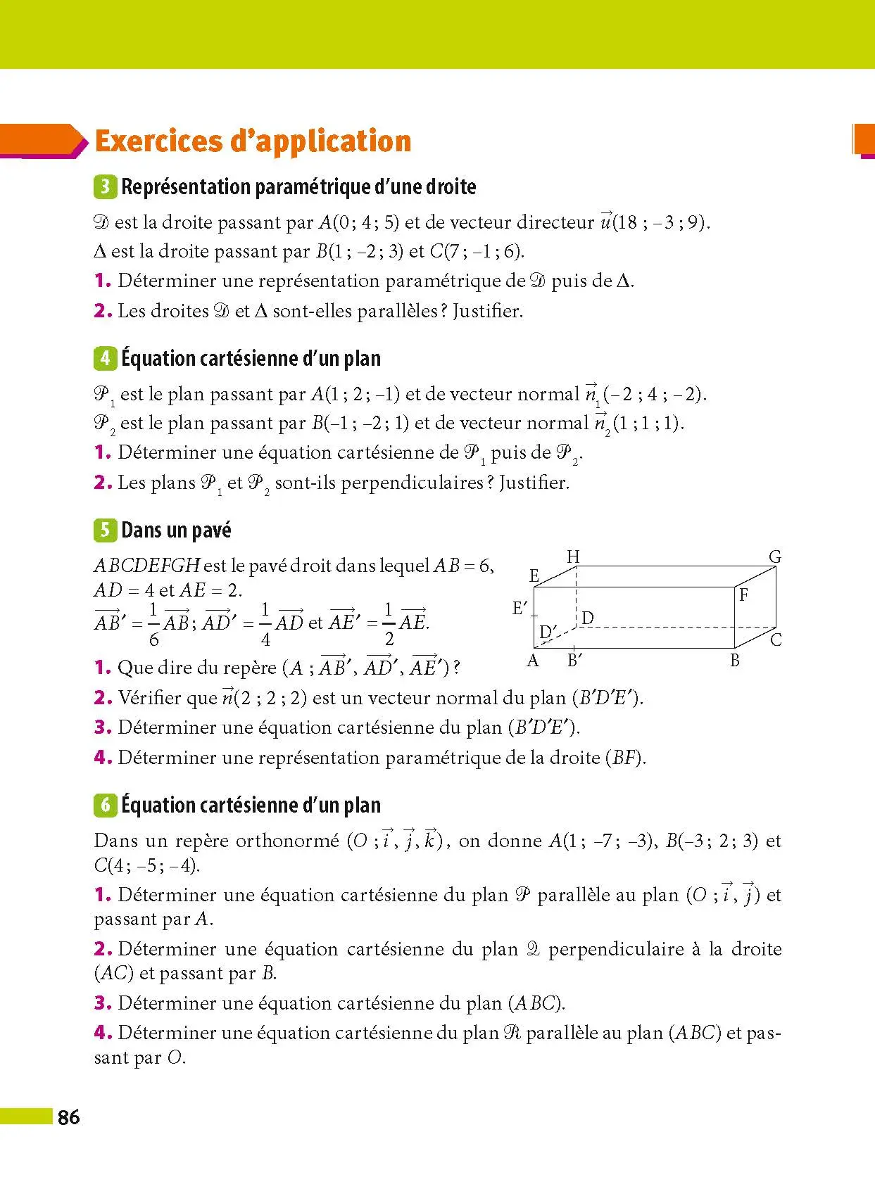 Maths Terminale - ABC Réussite - Bac 2027 - Enseignement de spécialité Tle - Cours, Méthode, Exercices et Sujets corrigés - EPUB - Livre de cours, méthode et exercices - 9782095014247 - page intérieure 86