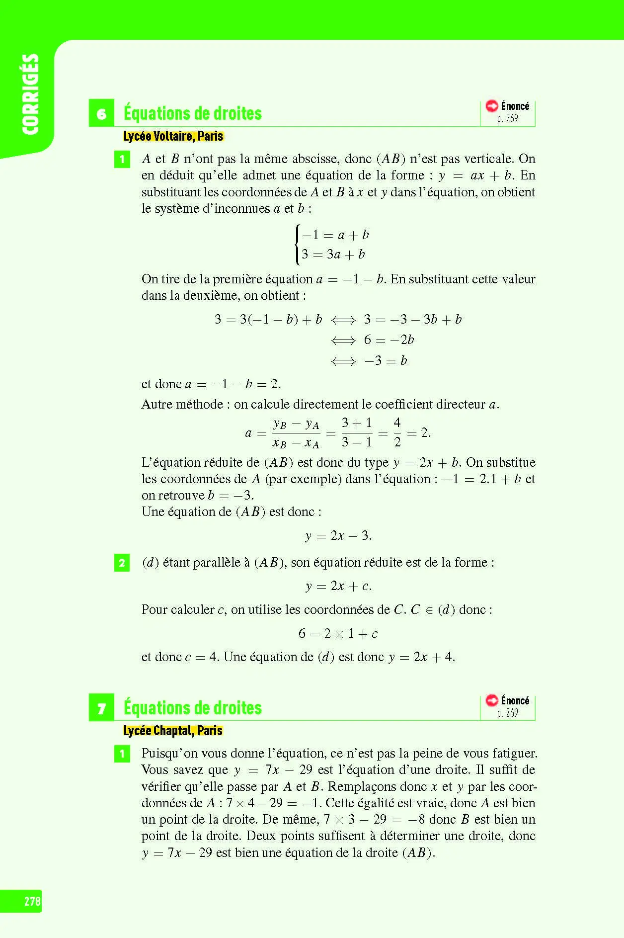 Maths Seconde - Interros des lycées 2de - Programme 2026-2027 - Les vrais exos du BAC - + de 100 exercices avec corrigés détaillés - Cahier d'exercices - 9782095038618 - Page intérieure 9