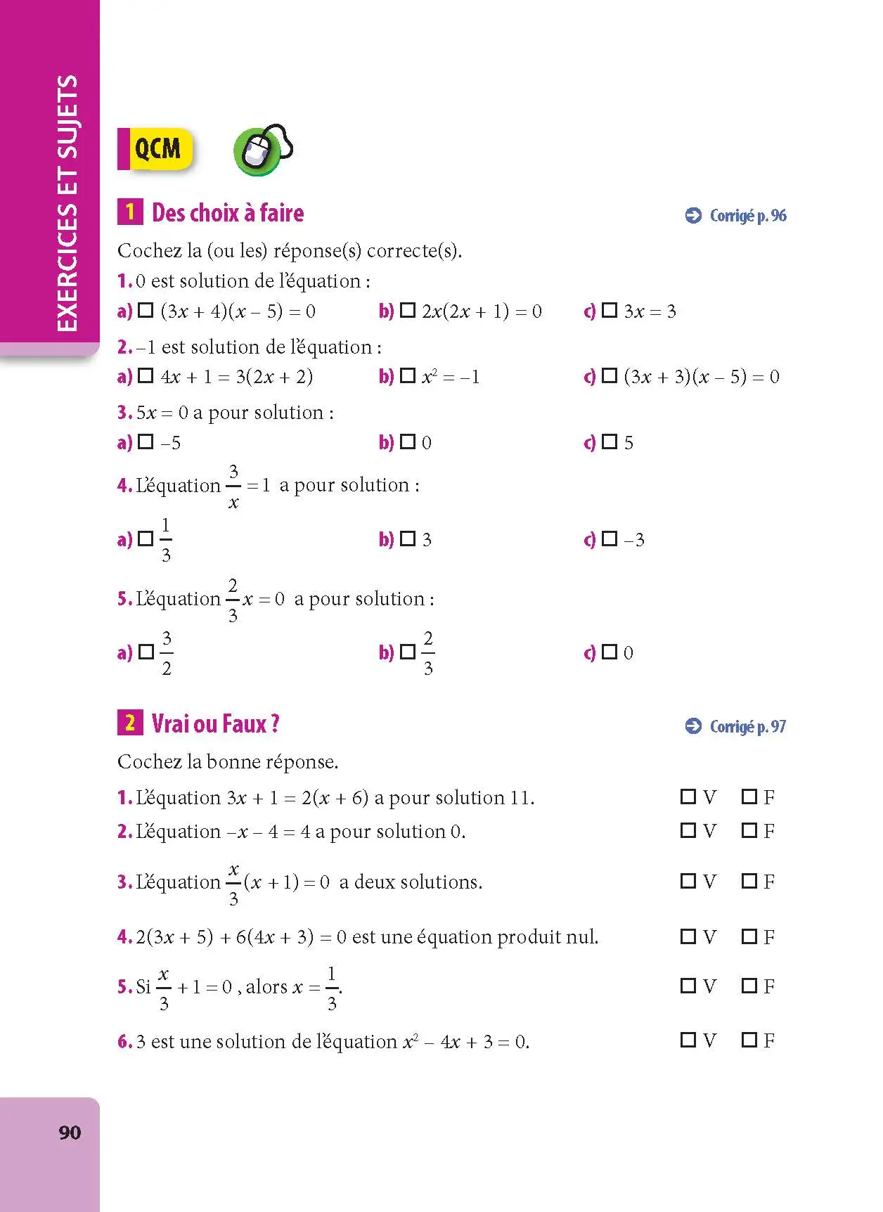 Maths 3e - ABC Excellence - Le Brevet brillamment - Cours, Méthode, Exercices - Brevet 2027 - Livre de cours, méthode et exercices - 9782091571324 - page intérieure 90