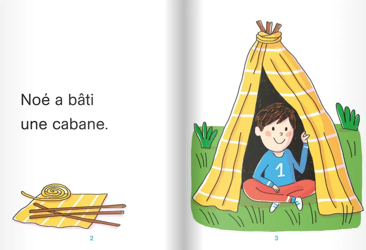 Regarde, je lis avec Noé et Mila - Lecture CP - Niveau 1 - La licorne de la cabane  - Roman - 9782091932651 - page intérieure