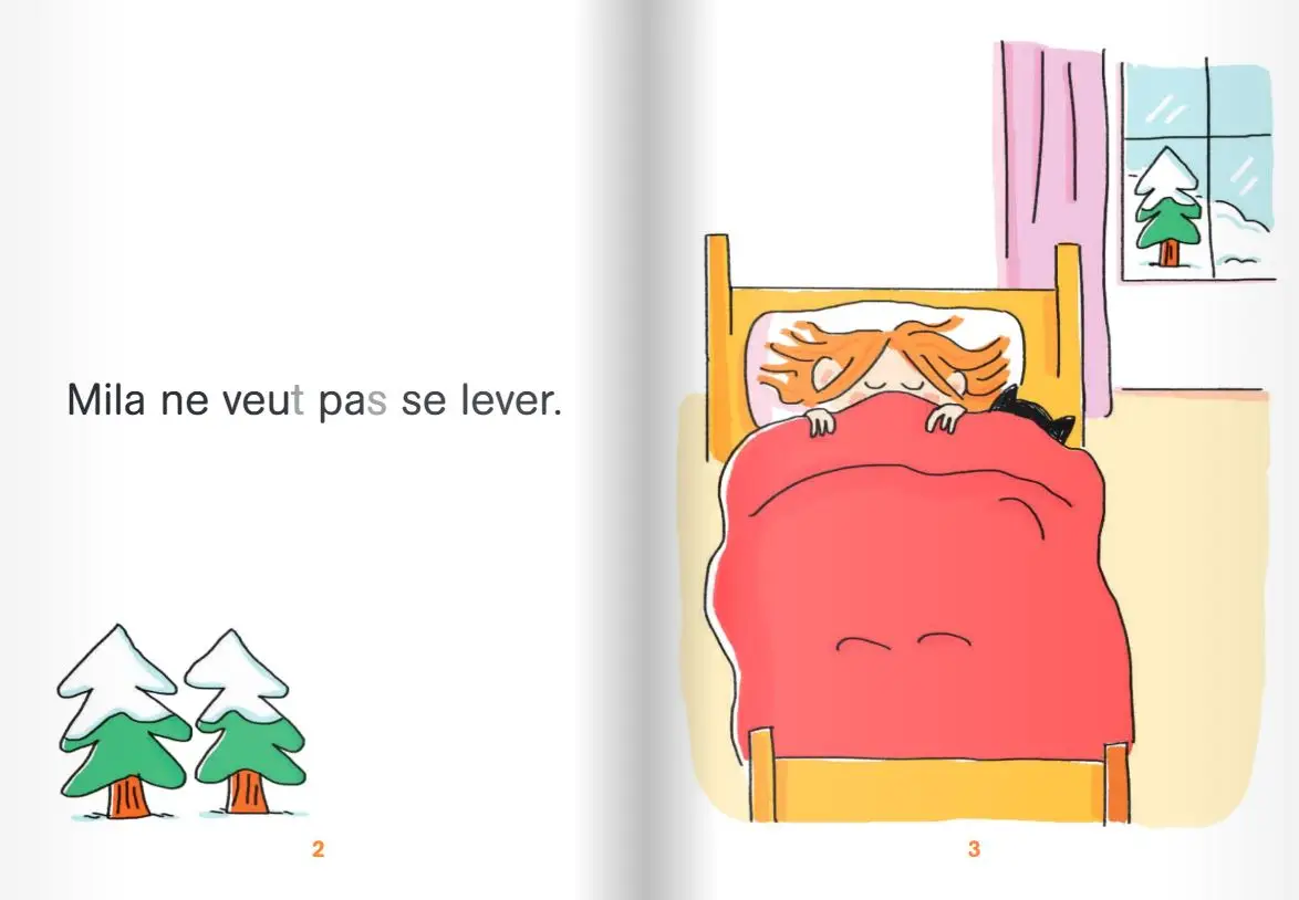 Regarde, je lis avec Noé et Mila - lecture CP -  Niveau 2 - Le bonnet de Noé   - Roman - 9782091932668 - page intérieure