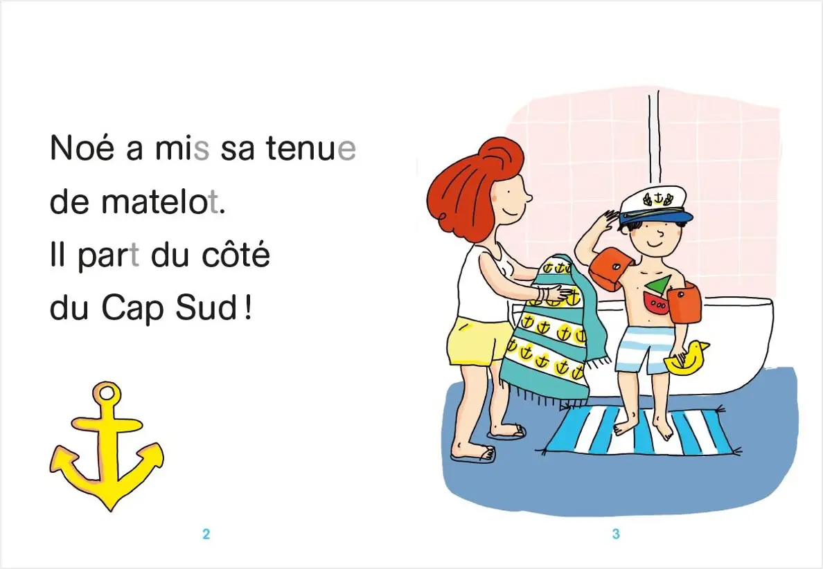 Regarde, je lis avec Mila et Noé  - Lecture CP - Niveau 1 - Capitaine Noé - Roman - 9782091933818 - page intérieure