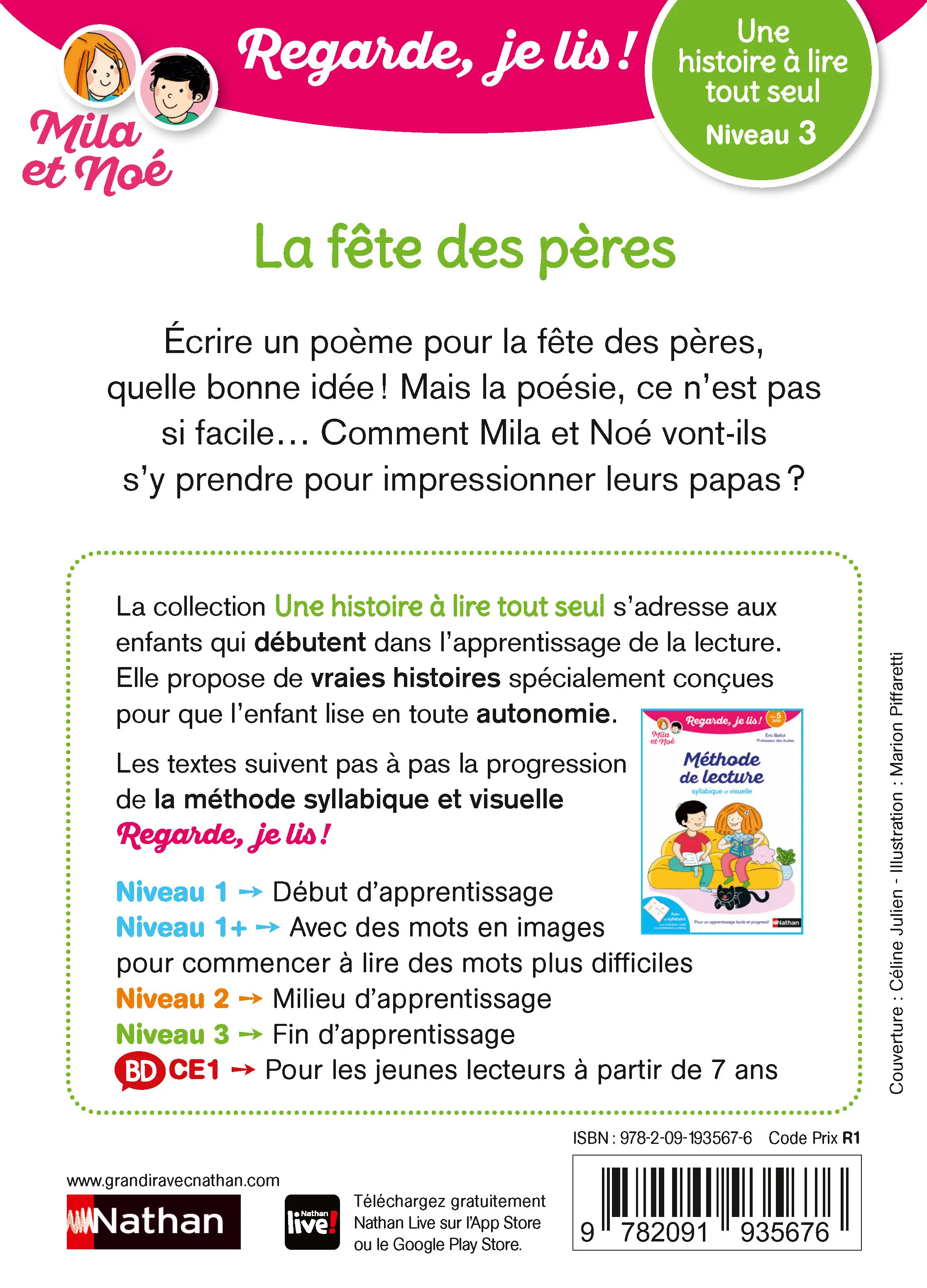 La fête des pères - Regarde, je lis ! - Niveau 3 - Dès 5 ans - Roman - 9782091935676 - page-intérieure